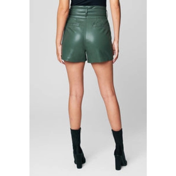 BLANKNYC Faux Leather High Rise Zippered Shorts Tie Front Pockets Size 28 NWT - Picture 4 of 12